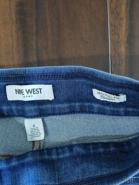 Nine West Heidi Straight Pull-On Jeans - Blue Denim